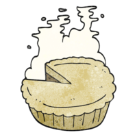 hand drawn texture cartoon pie png