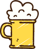 desenho de giz de cerveja espumante png