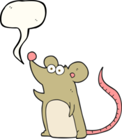 mano dibujado habla burbuja dibujos animados ratón png