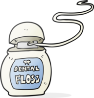 hand drawn cartoon dental floss png