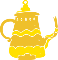 platt Färg illustration av fint kaffe pott png