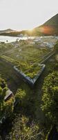 Aerial view of Fort Belgica With Banda Neira ocean In Background. Maluku, Indonesia, April 13, 2024 photo