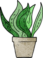 cartoon doodle house plant png