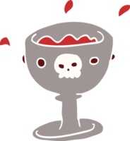 spooky cartoon doodle goblet of blood png