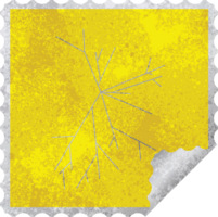 cracked screen graphic square sticker stamp png