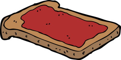 tecknad serie sylt på rostat bröd png