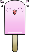 gradient shaded quirky cartoon ice lolly png