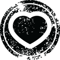 heart graphic   circular distressed symbol png