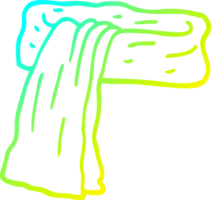 cold gradient line drawing of a cartoon scarf png