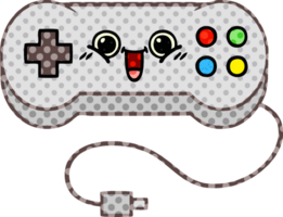 comic book style cartoon of a game controller png