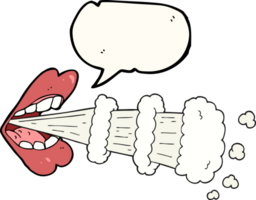 hand drawn speech bubble cartoon mouth breathing png