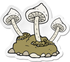 autocollant d'une culture de champignons de dessin animé png