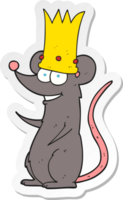pegatina de una rata rey de dibujos animados png