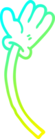 cold gradient line drawing of a cartoon hand gestures png