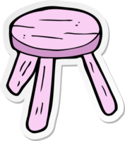 sticker of a cartoon pink stool png