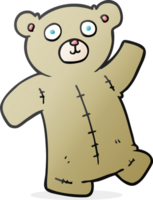 hand- getrokken tekenfilm teddy beer png