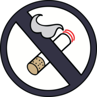 cute cartoon of a no smoking allowed sign png