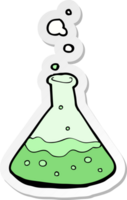 sticker of a cartoon science chemicals png
