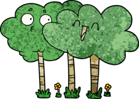 cartoon trees with faces png