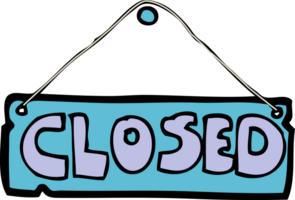 cartoon closed shop sign png