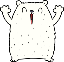 dibujos animados de oso polar feliz png