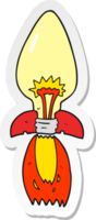 sticker of a cartoon amazing rocket ship of an idea png