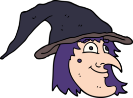 cartoon doodle happy witch png