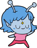 Cartoon Alien-Mädchen png