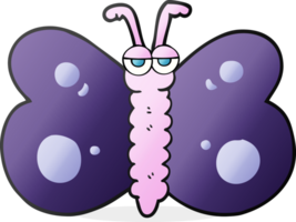 Hand gezeichnet Karikatur Schmetterling png