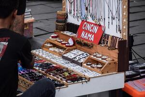 antique ring jewelry and antique knickknacks for sale at the old city flea market, North Jakarta. Jakarta, Indonesia, May 1, 2024 photo