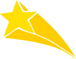 cartoon doodle shooting star png