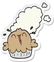 sticker of a cute cartoon pie png