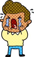 hombre llorando de dibujos animados png