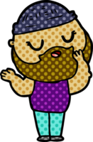 cartoon man with beard png