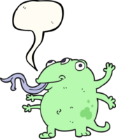 hand drawn speech bubble cartoon alien png