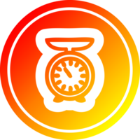 weighing scales circular icon with warm gradient finish png