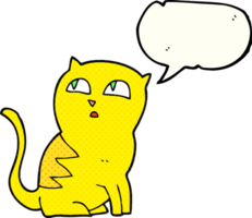 mão desenhado quadrinho livro discurso bolha desenho animado gato png