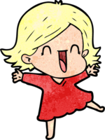 cartoon laughing woman png