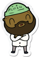 sticker of a cartoon bearded man png