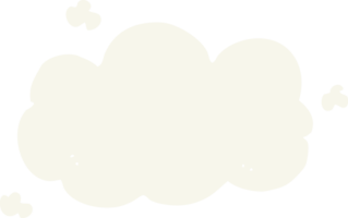 nuage de dessin animé de style plat couleur png