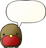 cute cartoon penguin with speech bubble in smooth gradient style png