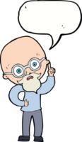 cartoon old man  with speech bubble png