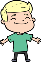 happy cartoon man with open arms png