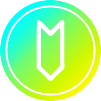 decorativo seta circular ícone com legal gradiente terminar png