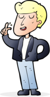 cartoon cool guy snapping fingers png