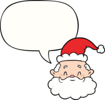 cartoon santa claus face with speech bubble png