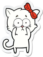 sticker of a cartoon cat png