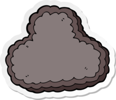 sticker of a cartoon rain cloud png