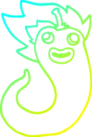 cold gradient line drawing of a cartoon hot chilly png