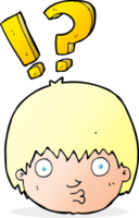 cartoon curious face png